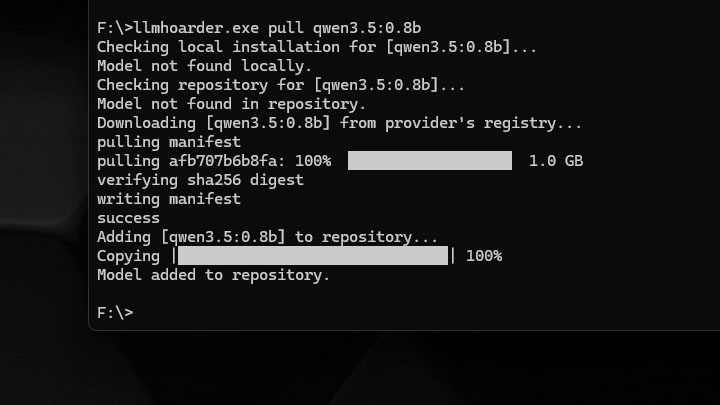 llmhoarder - image of complete pull flow