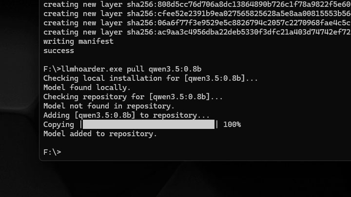 llmhoarder - image of upload
