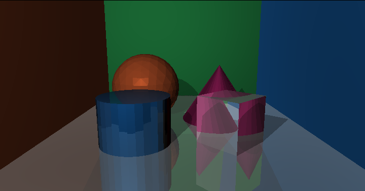 simple c ray tracer output